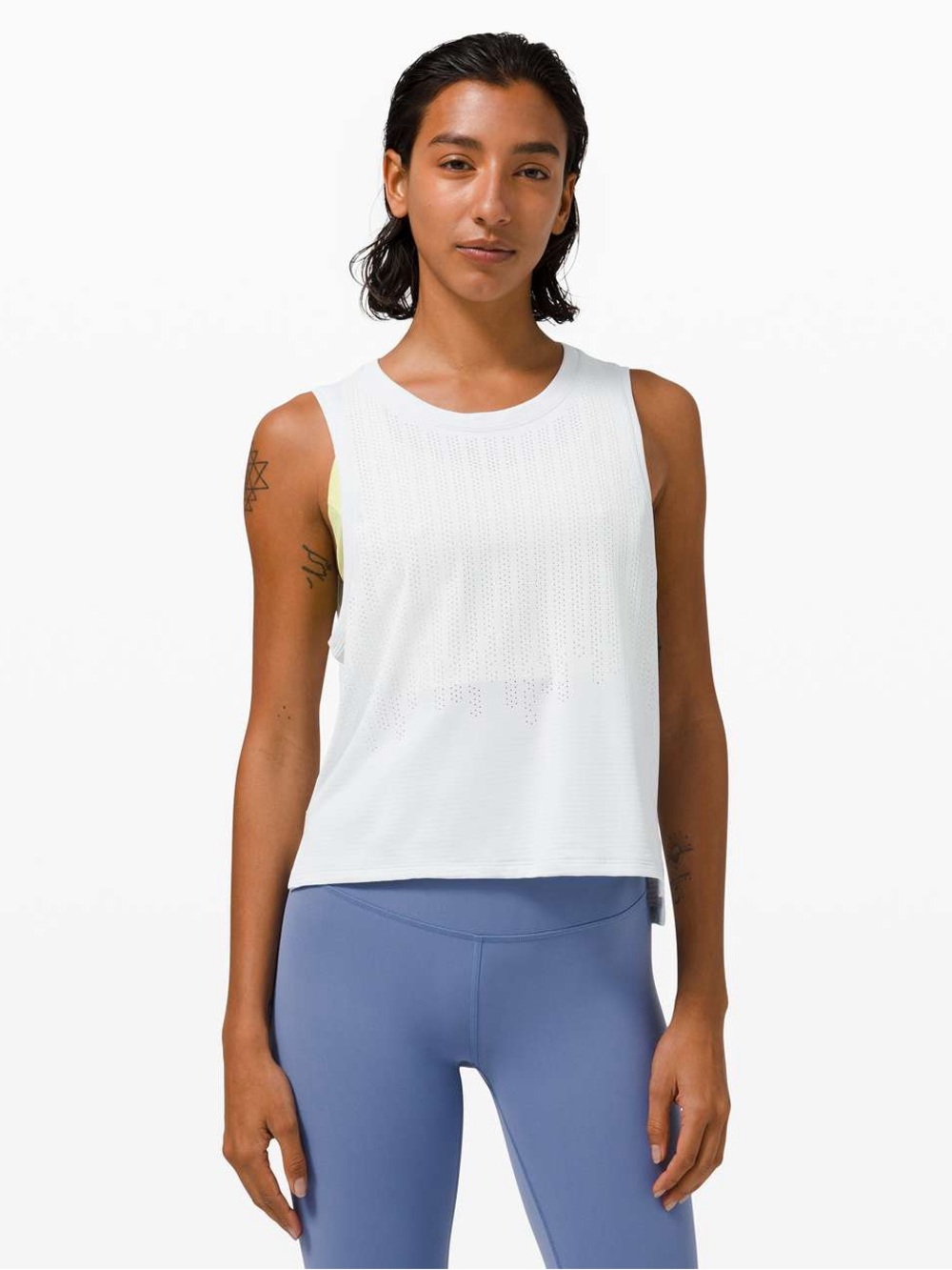 Lululemon White Athletic Tank Top